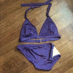 BCBG Purple Braided Bikini